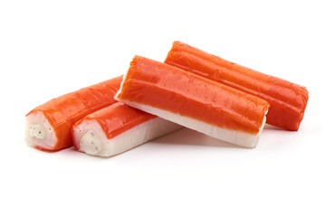 Crab sticks, crabmeat, isolated on white background © GSDesign
