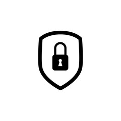 shield and padlock icon design vector logo template EPS 10