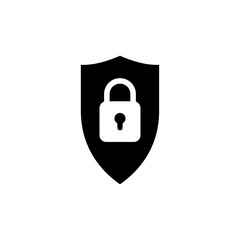 shield and padlock icon design vector logo template EPS 10