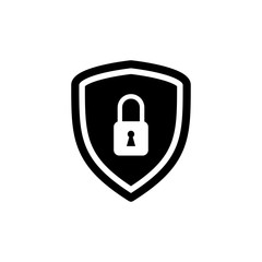 shield and padlock icon design vector logo template EPS 10