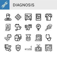 diagnosis icon set