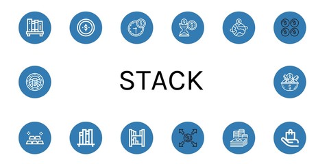 stack icon set