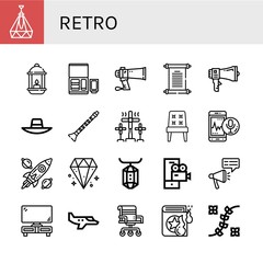 retro icon set