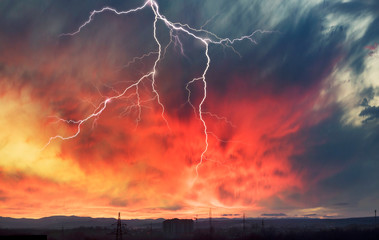 Severe thunder and lightning