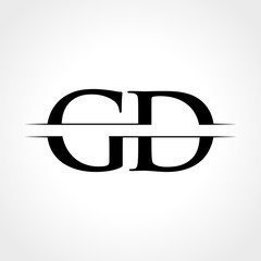 GD letter Type Logo Design vector Template. Abstract Letter GD logo Design