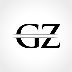 GZ letter Type Logo Design vector Template. Abstract Letter GZ logo Design