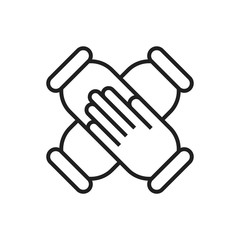 Obraz premium Team work Icon template black color editable. Team work Icon symbol Flat vector illustration for graphic and web design.