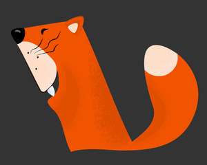 Sticker cunning fox.