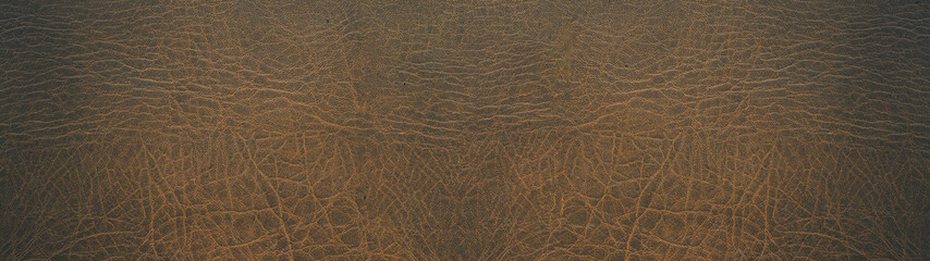 old brown rustic leather - background banner panorama long