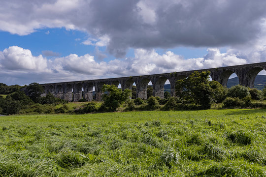 Craigmore Viaduct 18 arch stone railway bridge near Bessbrook in County Armagh