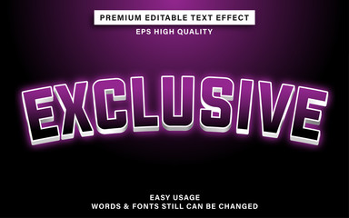 Exclusive text effect