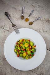 grilled sprouts on a plate
