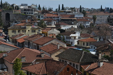 Fototapeta na wymiar aerial view of the old city antalya