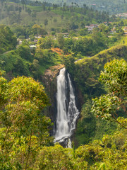 Beautiful Devon falls, tropical climate of Sri Lanka