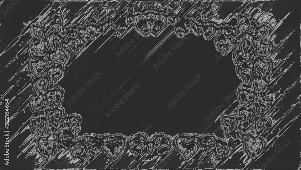 Aufkleber black and gray abstract background with frame