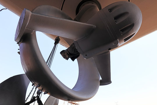 Close-up picture of ship propeller