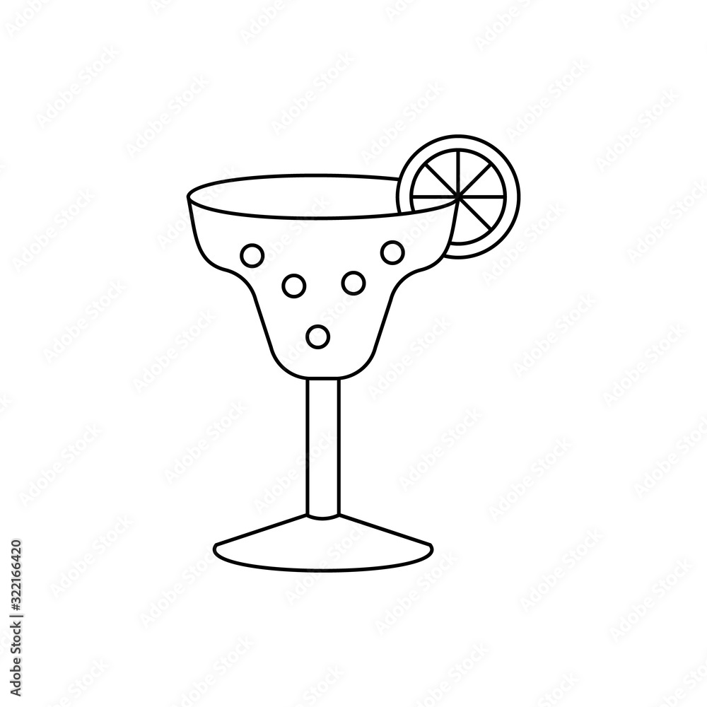 Poster glass cocktail icon. simple line, outline vector elements of prize icons for ui and ux, website or m