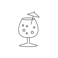 Cocktail drink icon. Simple line, outline vector elements of prize icons for ui and ux, website or mobile application