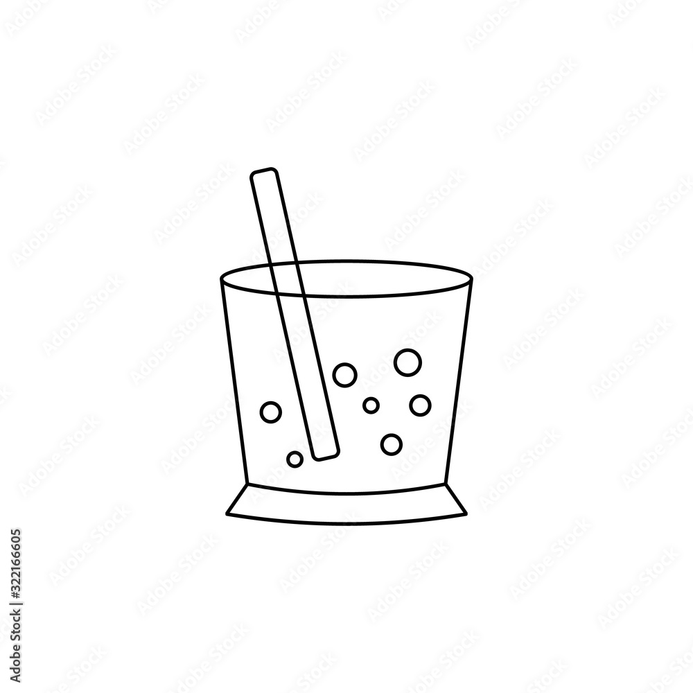 Poster whiskey drink icon. simple line, outline vector elements of prize icons for ui and ux, website or mo