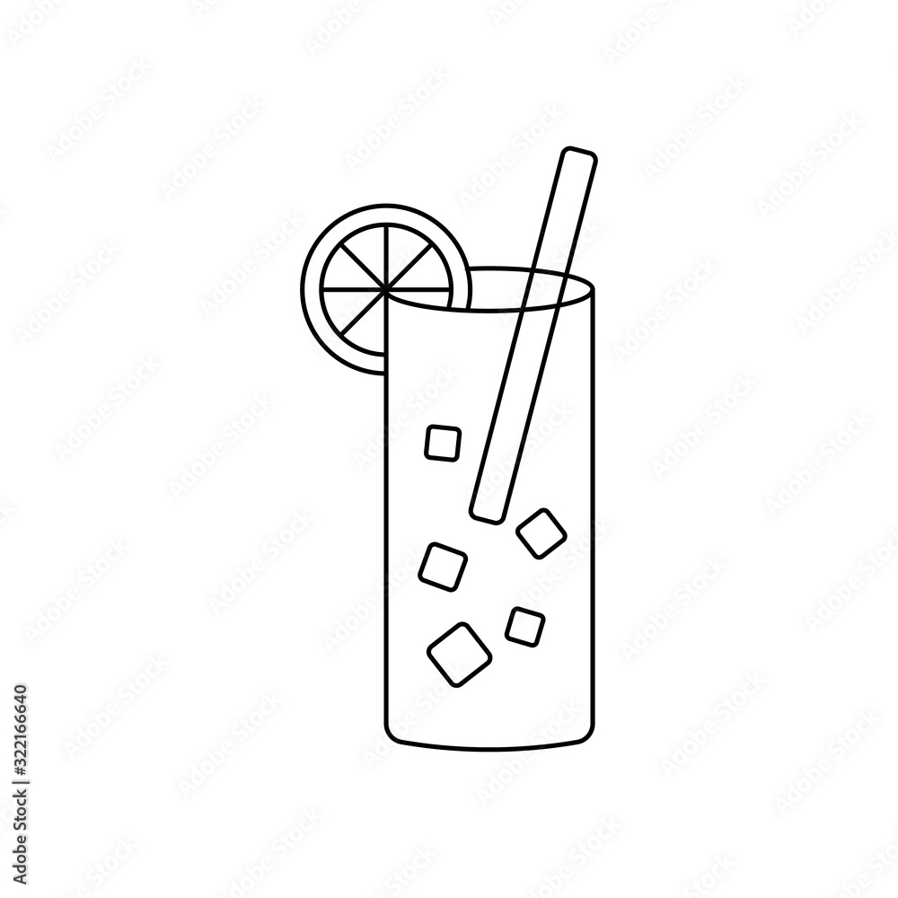 Poster cocktail drink icon. simple line, outline vector elements of prize icons for ui and ux, website or m