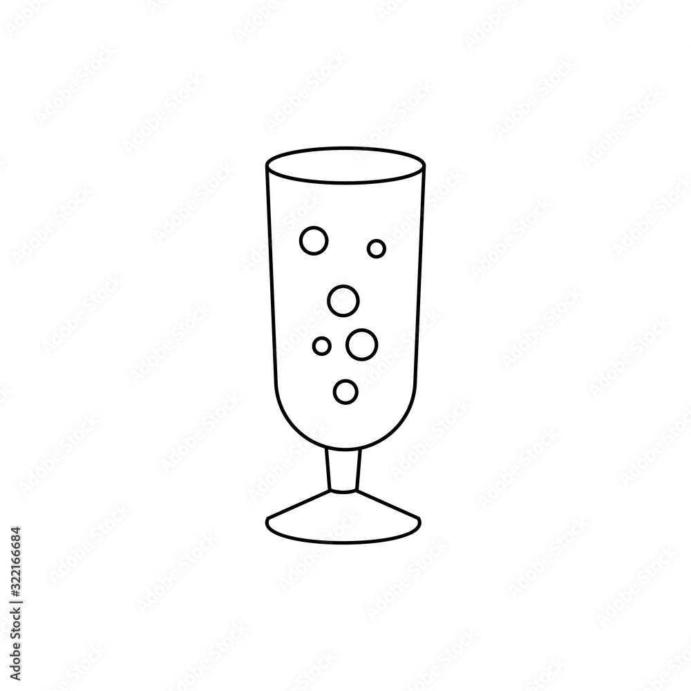 Poster wine beverage icon. simple line, outline vector elements of prize icons for ui and ux, website or mo