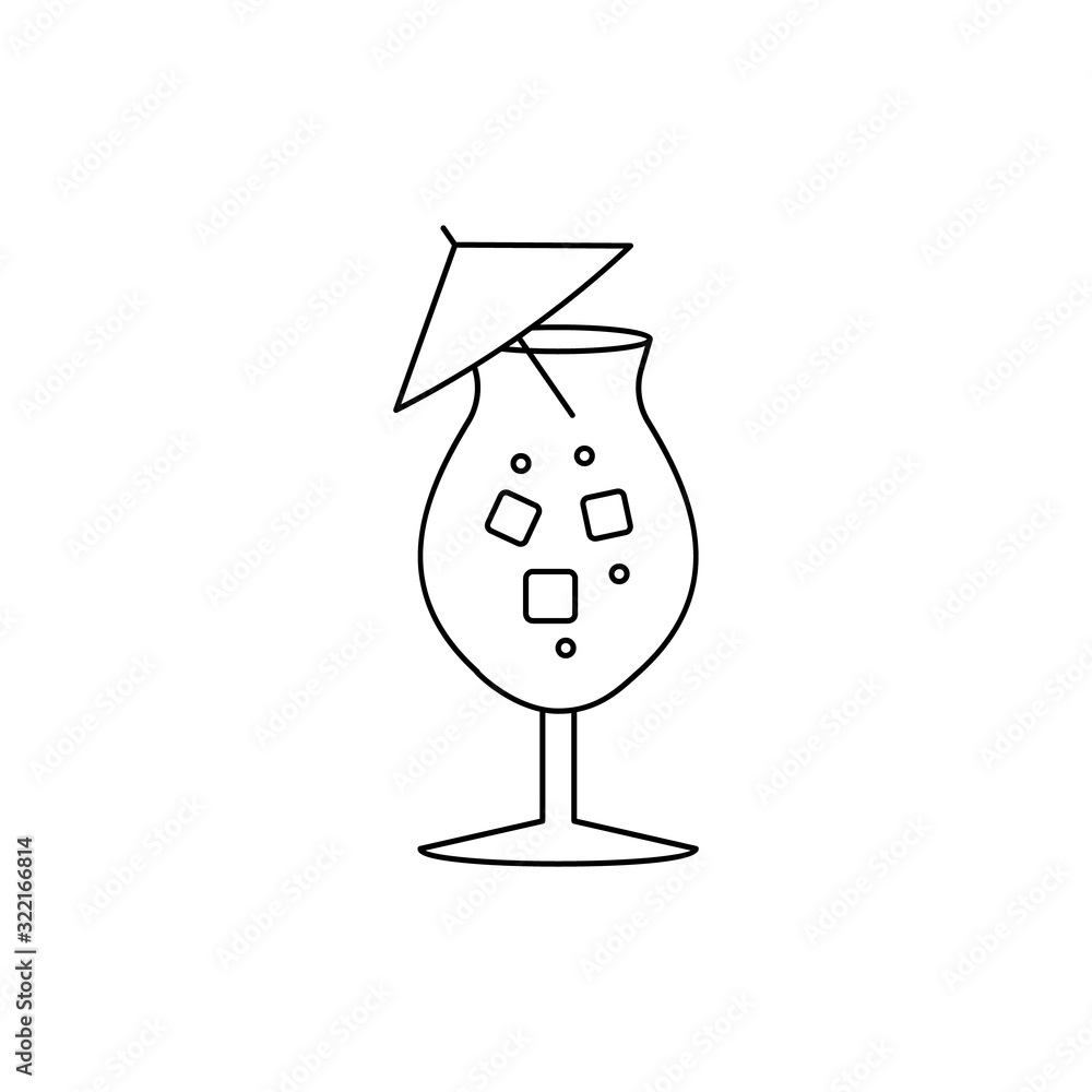 Poster cocktail drink icon. simple line, outline vector elements of prize icons for ui and ux, website or m