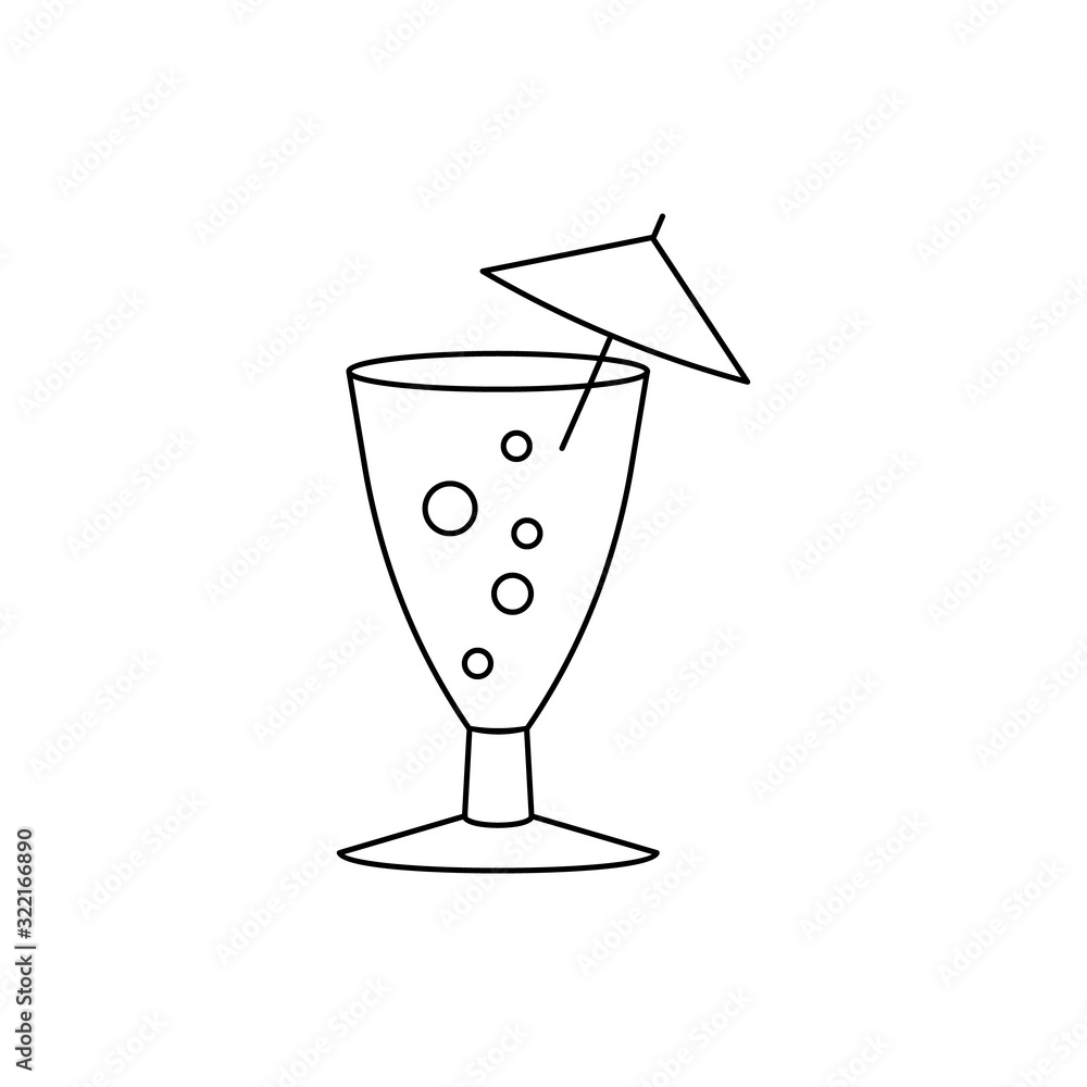 Poster cocktail drink icon. simple line, outline vector elements of prize icons for ui and ux, website or m