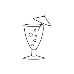 Cocktail drink icon. Simple line, outline vector elements of prize icons for ui and ux, website or mobile application