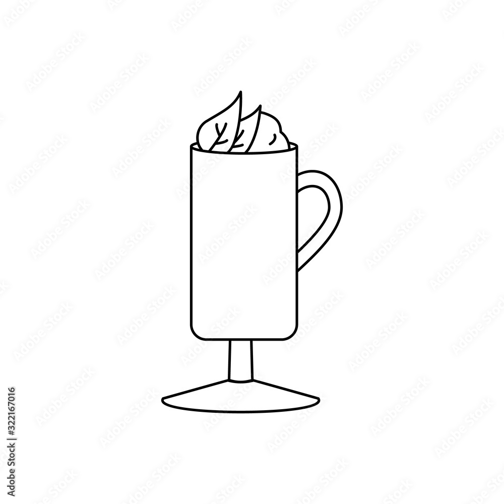 Poster peppermint cocktail icon. simple line, outline vector elements of prize icons for ui and ux, website