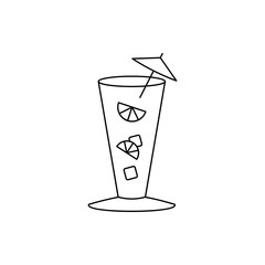 Cool cocktail drink icon. Simple line, outline vector elements of prize icons for ui and ux, website or mobile application