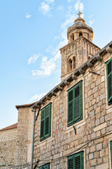 Spire of Dominican Monastery at Old town Dubrovnik