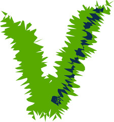 frame with green leaves