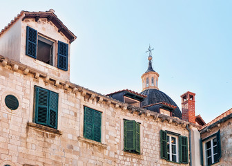 Fototapeta na wymiar Dome of Dubrovnik Cathedral at Old city Dubrovnik