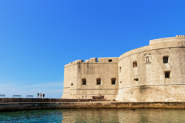 St John Fortress and Old port in Adriatic Sea Dubrovnik