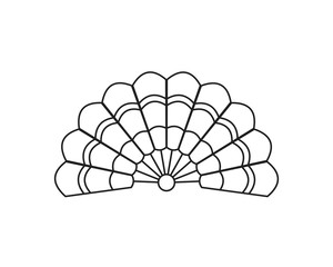Handheld fan Icon template black color editable. Handheld fan Icon symbol Flat vector illustration for graphic and web design. © Alwie99d