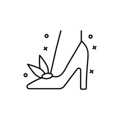 High heel, shoe, foot icon. Simple line, outline vector elements of last day of carnival icons for ui and ux, website or mobile application