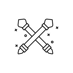 Scepter, carnival icon. Simple line, outline vector elements of last day of carnival icons for ui and ux, website or mobile application