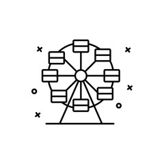 Roundabout, carnival icon. Simple line, outline vector elements of last day of carnival icons for ui and ux, website or mobile application