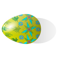 A vector Easter egg isolated on white background
