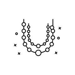 Necklace, jewelry icon. Simple line, outline vector elements of last day of carnival icons for ui and ux, website or mobile application