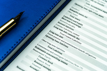 Financial accounting stock market graphs analysis. Financial business planning