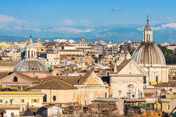  Rome city skyline with domes and spires