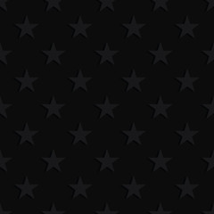 Seamless pattern of stars with shadow. Dark texture.
