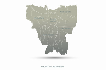 graphic vector of indonesia map. south asia country map. jakarta map.