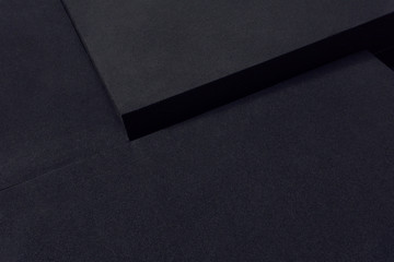 black 3d shape background 