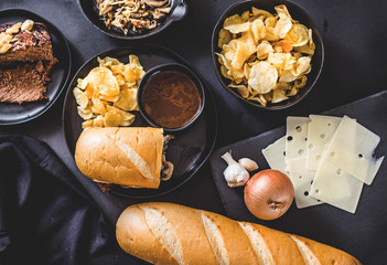 Roast Beef Au Jus French Dip Mushroom Swiss Sandwich