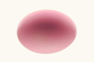 Pink egg on a white isolate background