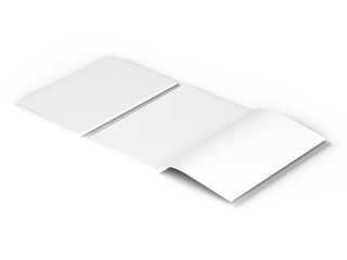 Magazine with open cover. Vertical A4 format. 3d illustration.