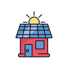 house with solar panel energy