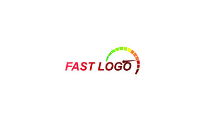 Simple abstract Fast high speed vector logo design. speedometer icon symbol design template logotype concept